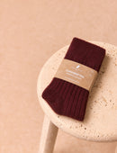 Kaschmirsocken – Aubergine