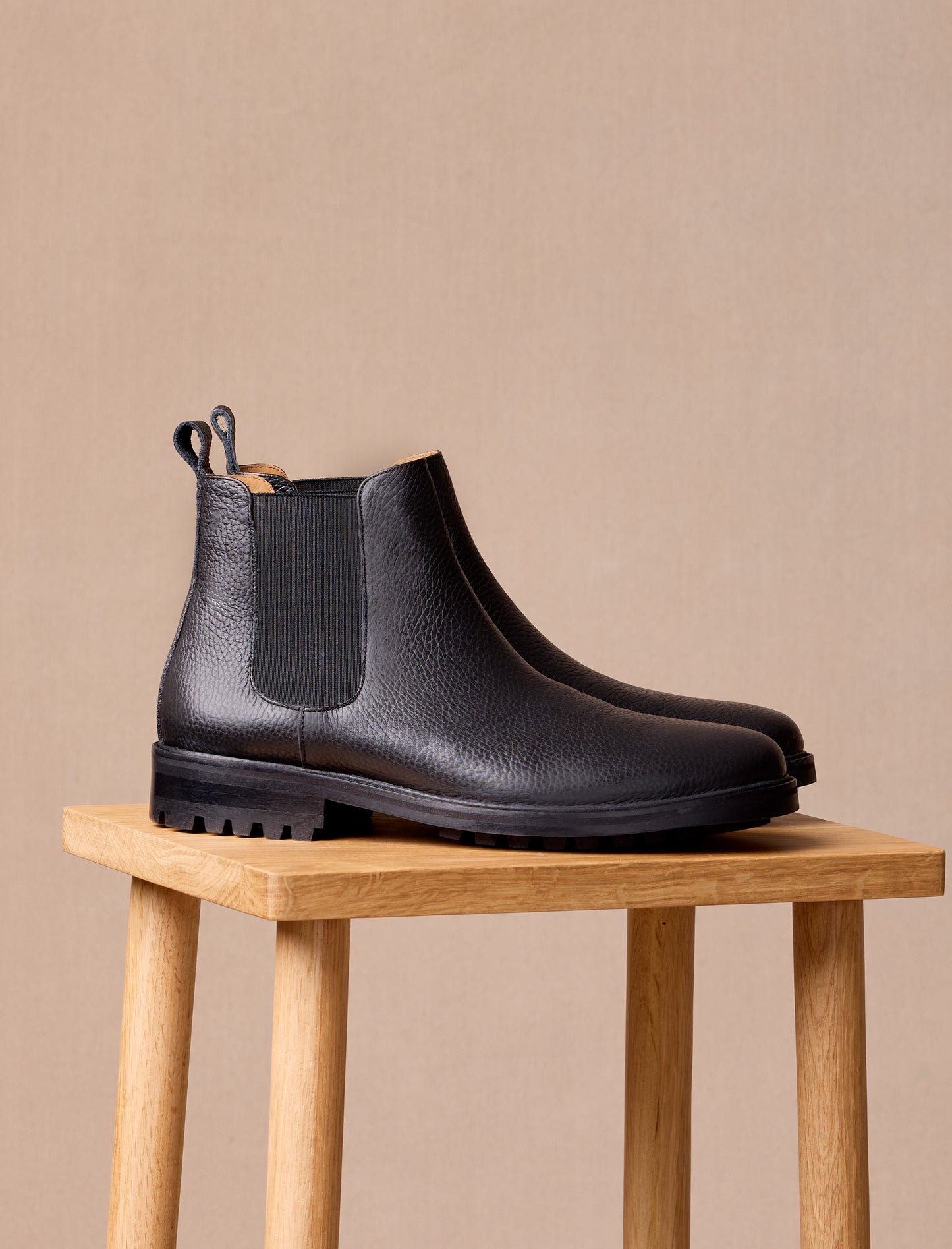 Chelsea Boot Commando - Noir Grainé
