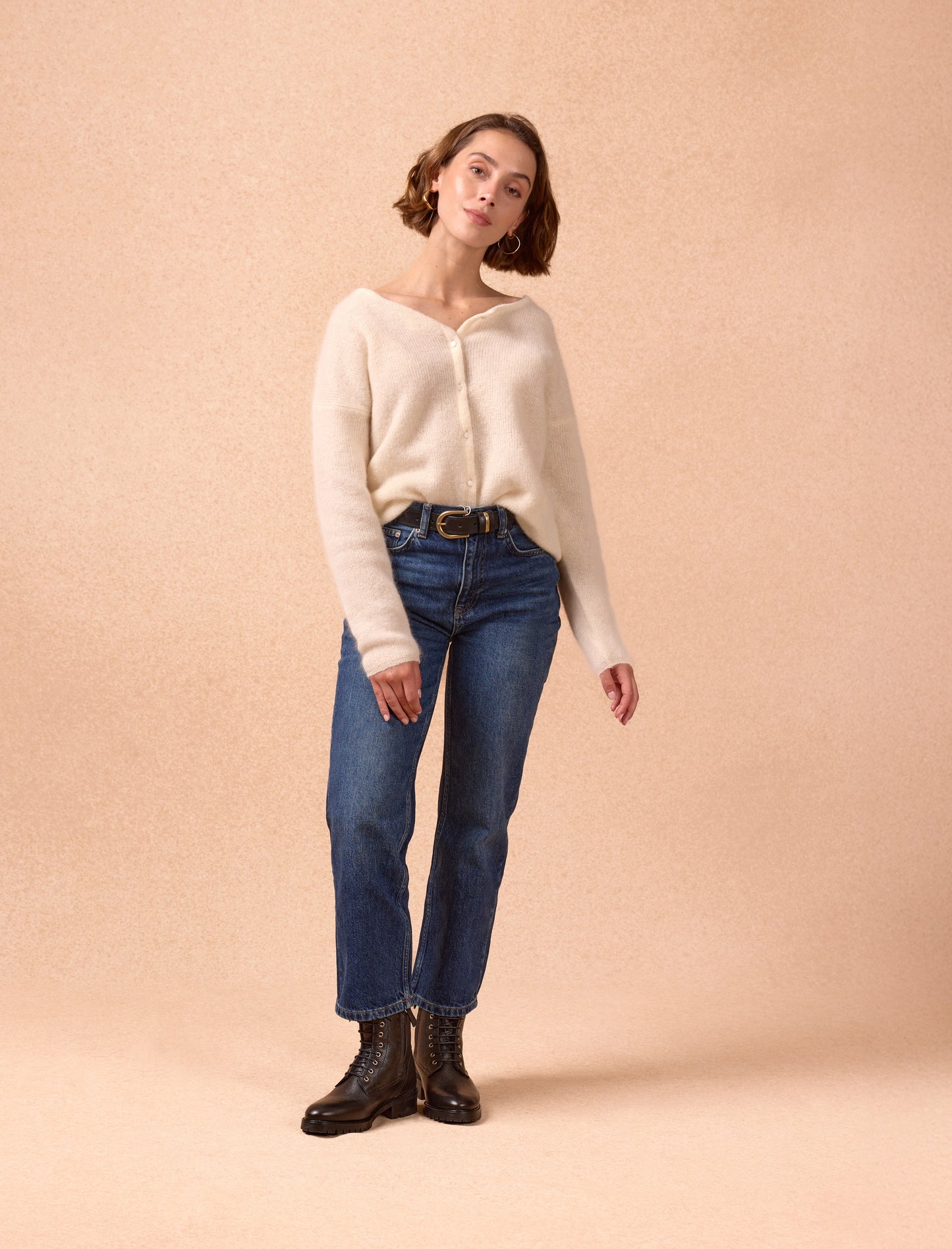 Juliette fourrée - Noir grainé