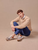 Scott - Taupe & Petrol Blue