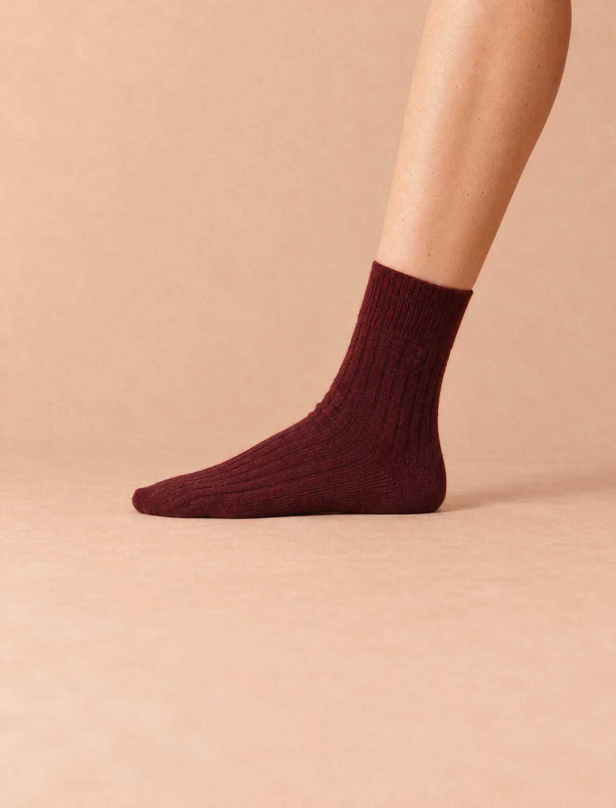 Kaschmirsocken – Aubergine