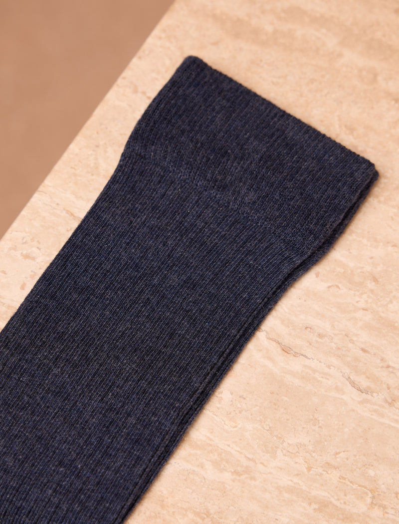 Chaussettes côtelées - Navy - Image principale