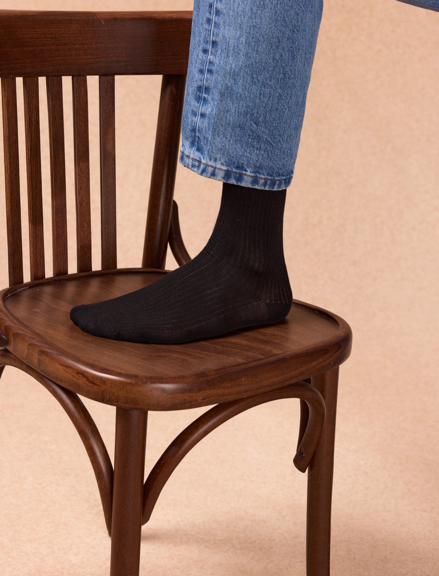 Chaussettes côtelées - Noir