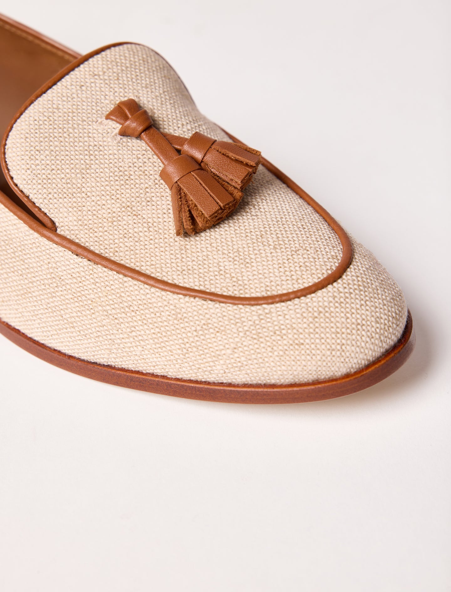 mocassins en lin pour femme