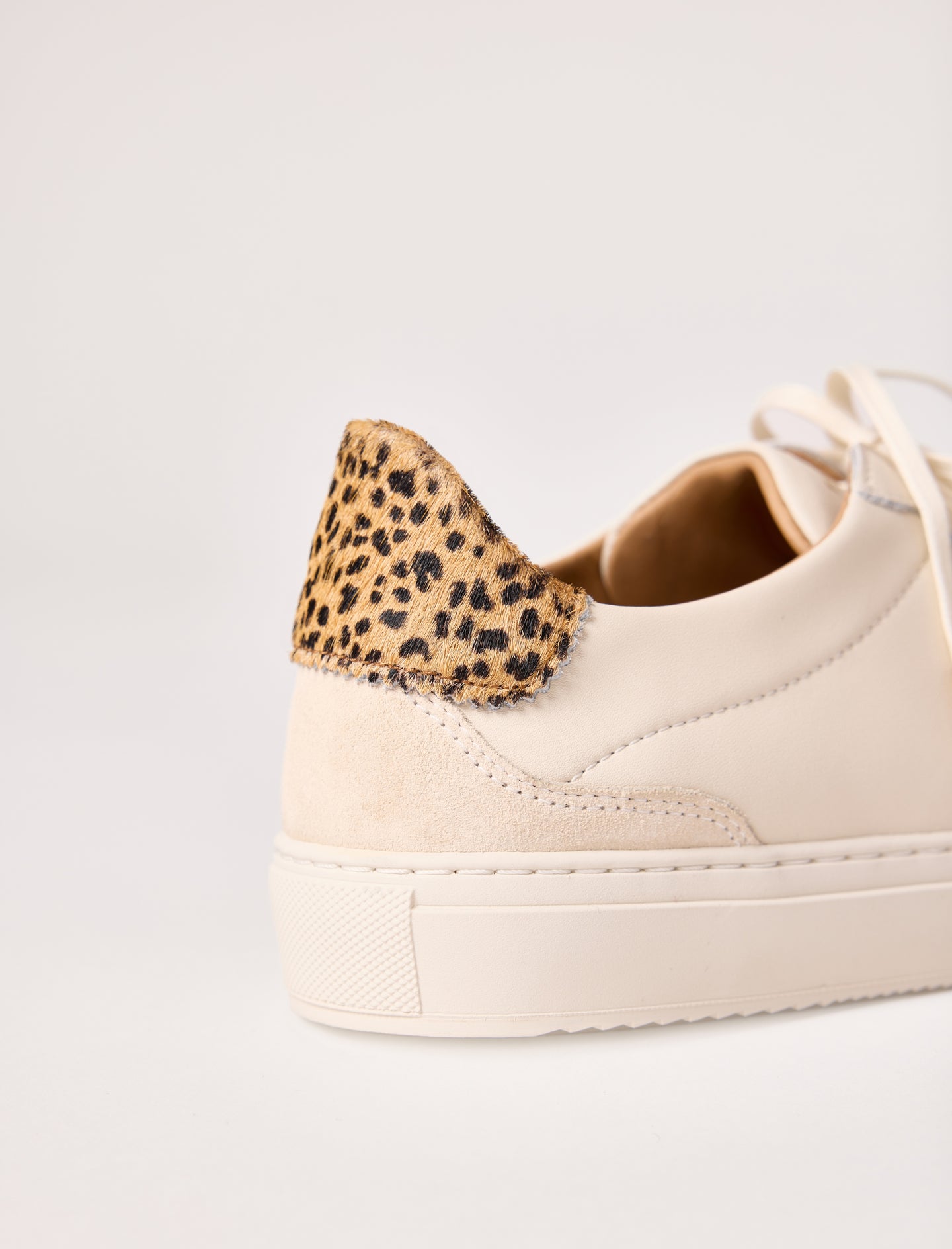 sneakers avec détail cuir pony pour femme