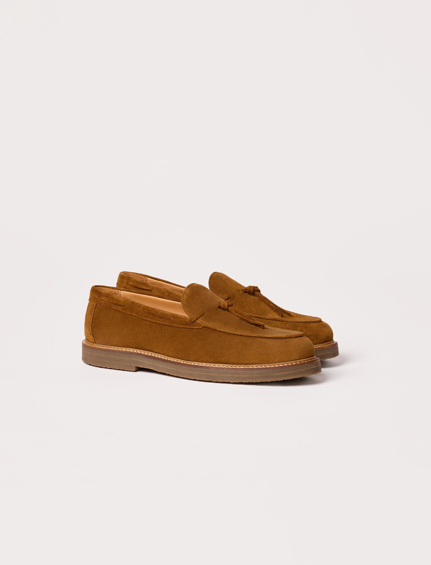 mocassins en cuir suède pour homme