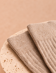 Kaschmir-Socken – Beige