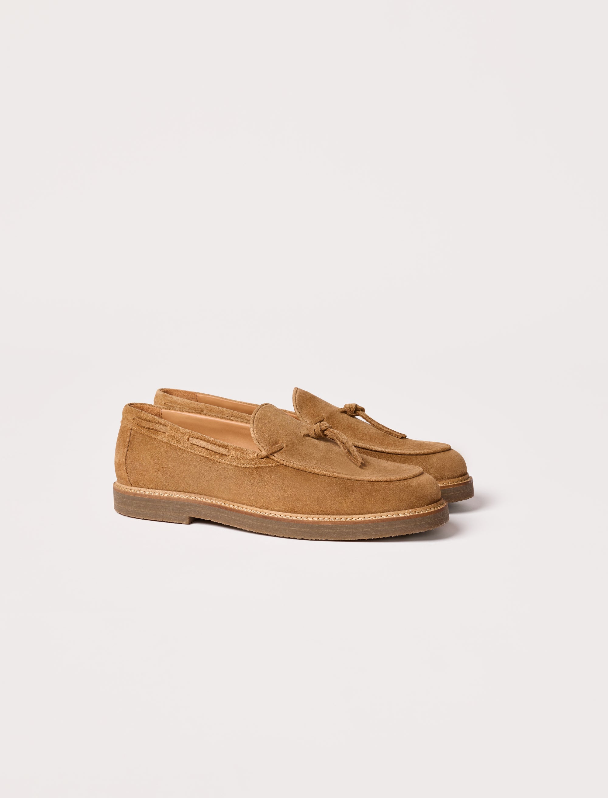 mocassins en cuir sable pour homme