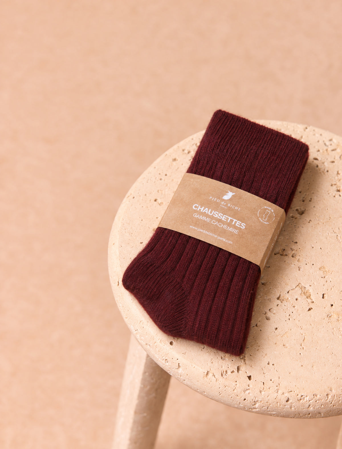 Cashmere Socks - Aubergine - vue 1