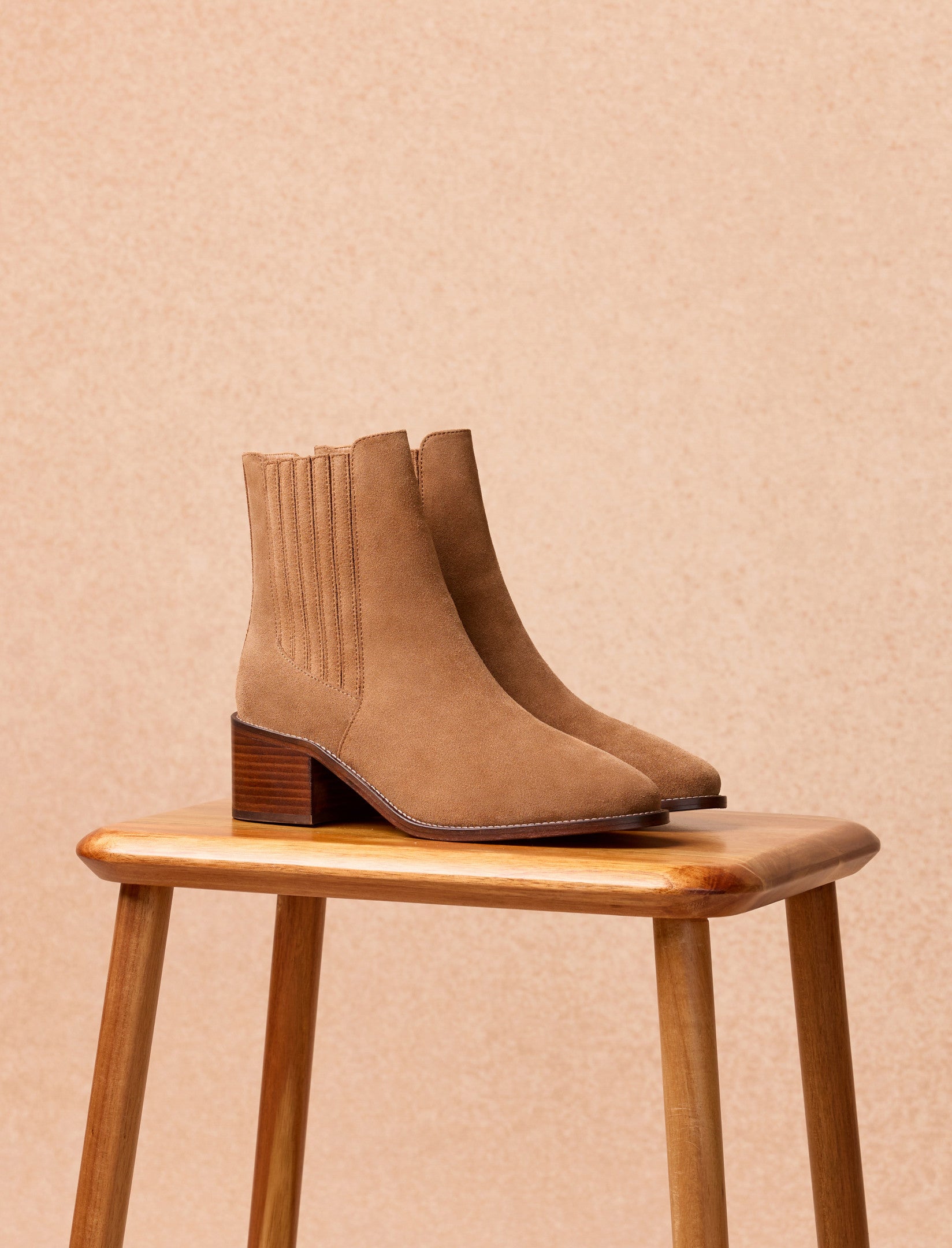 bottines en cuir suédé pour femme