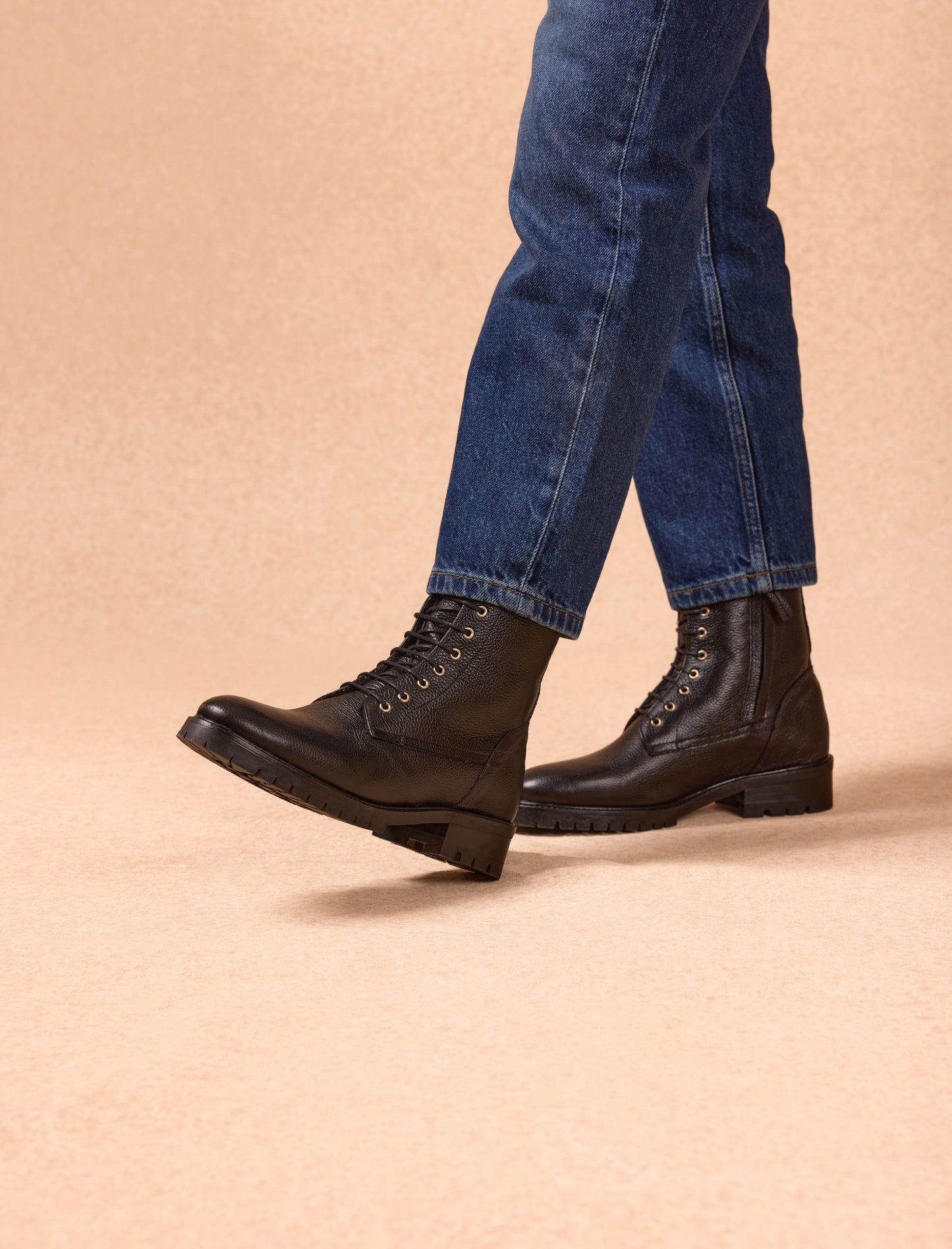 Juliette fourrée - Noir grainé