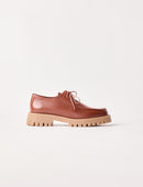 Janet - Cognac geprägtes Rindleder 