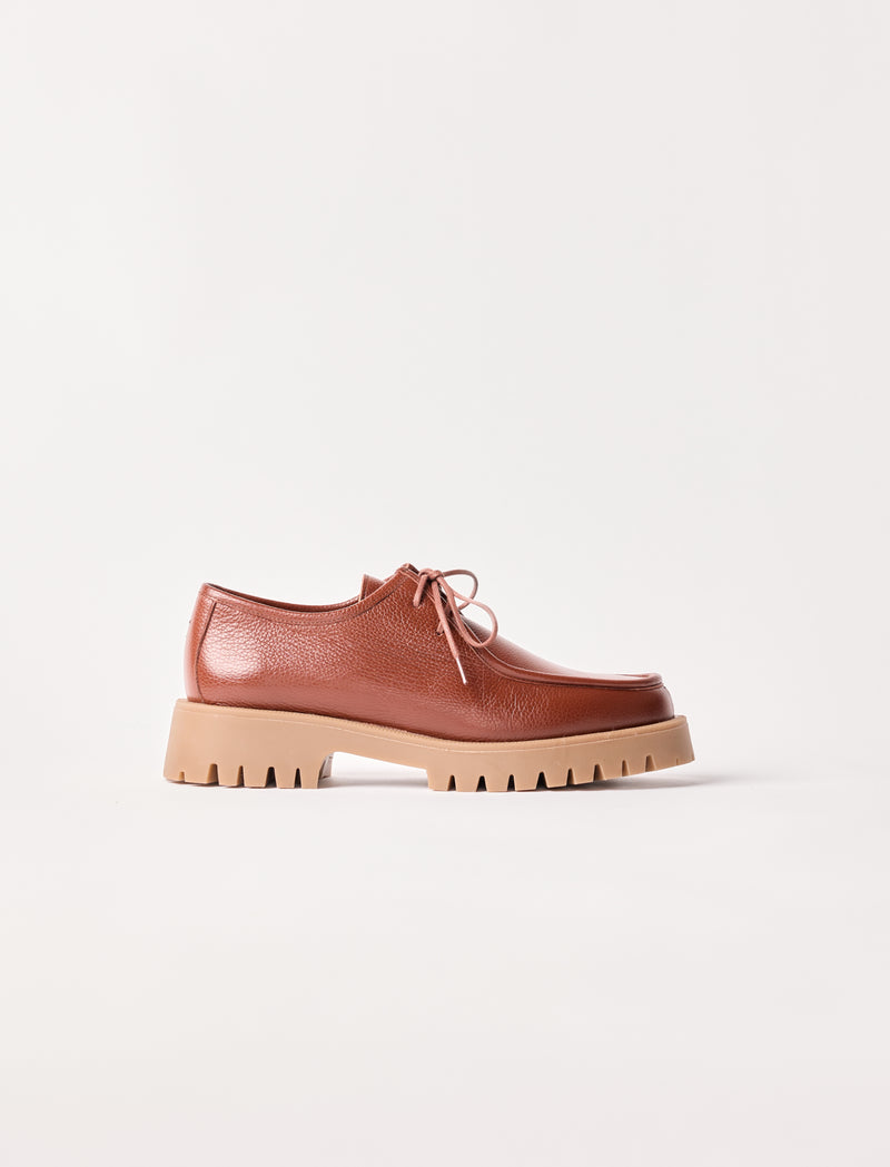 Janet - Cognac textured grain leather  - Image principale