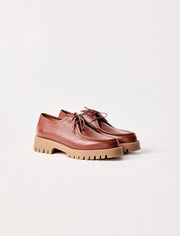 Janet - Cognac textured grain leather 