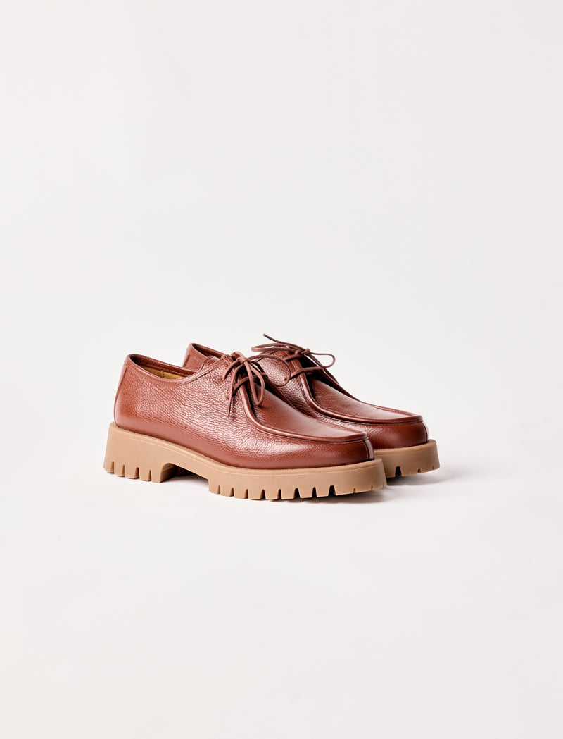 Janet - Cognac textured grain leather  - Image principale