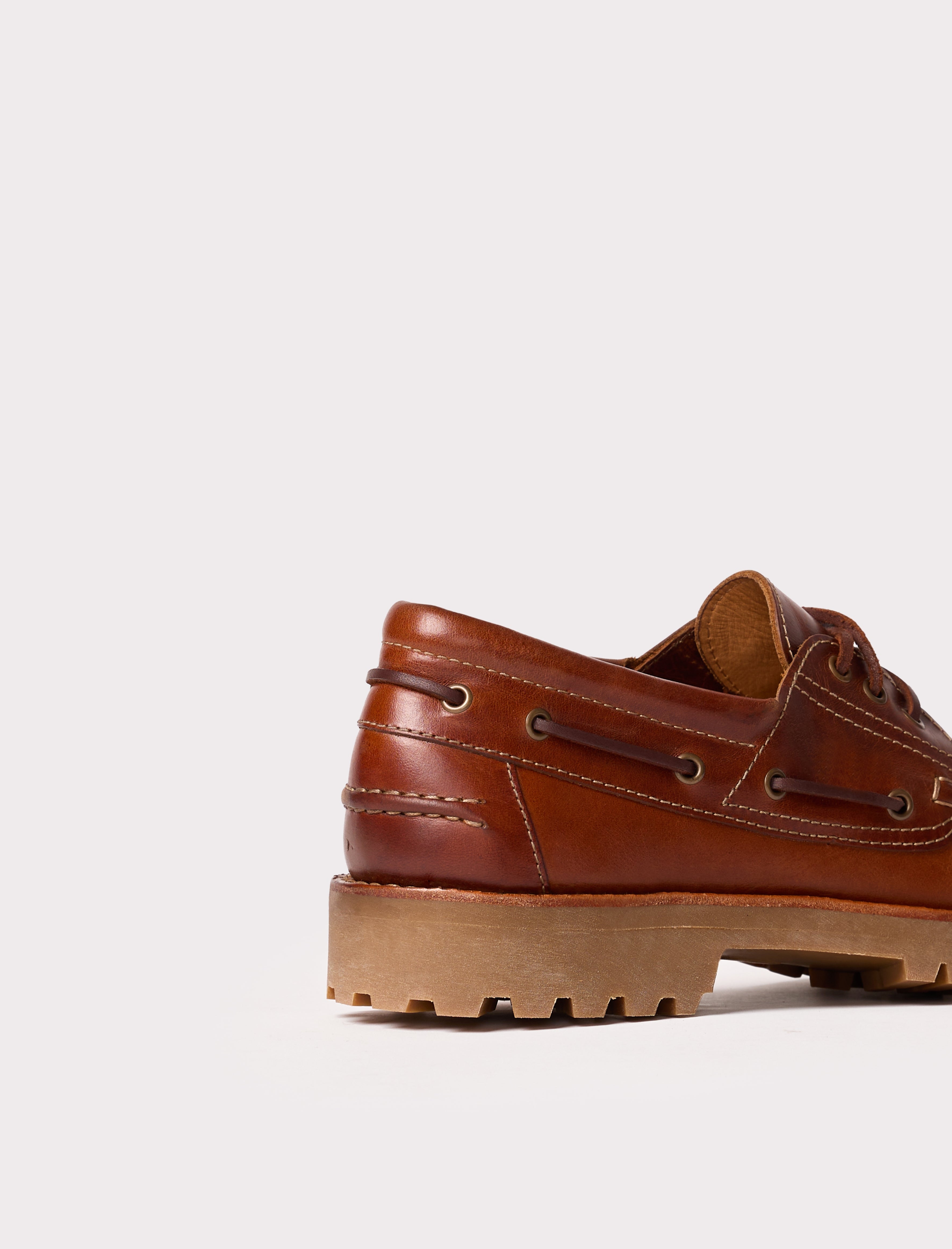 Pull-Up Leather Boat Shoes for Men - Hugo Model