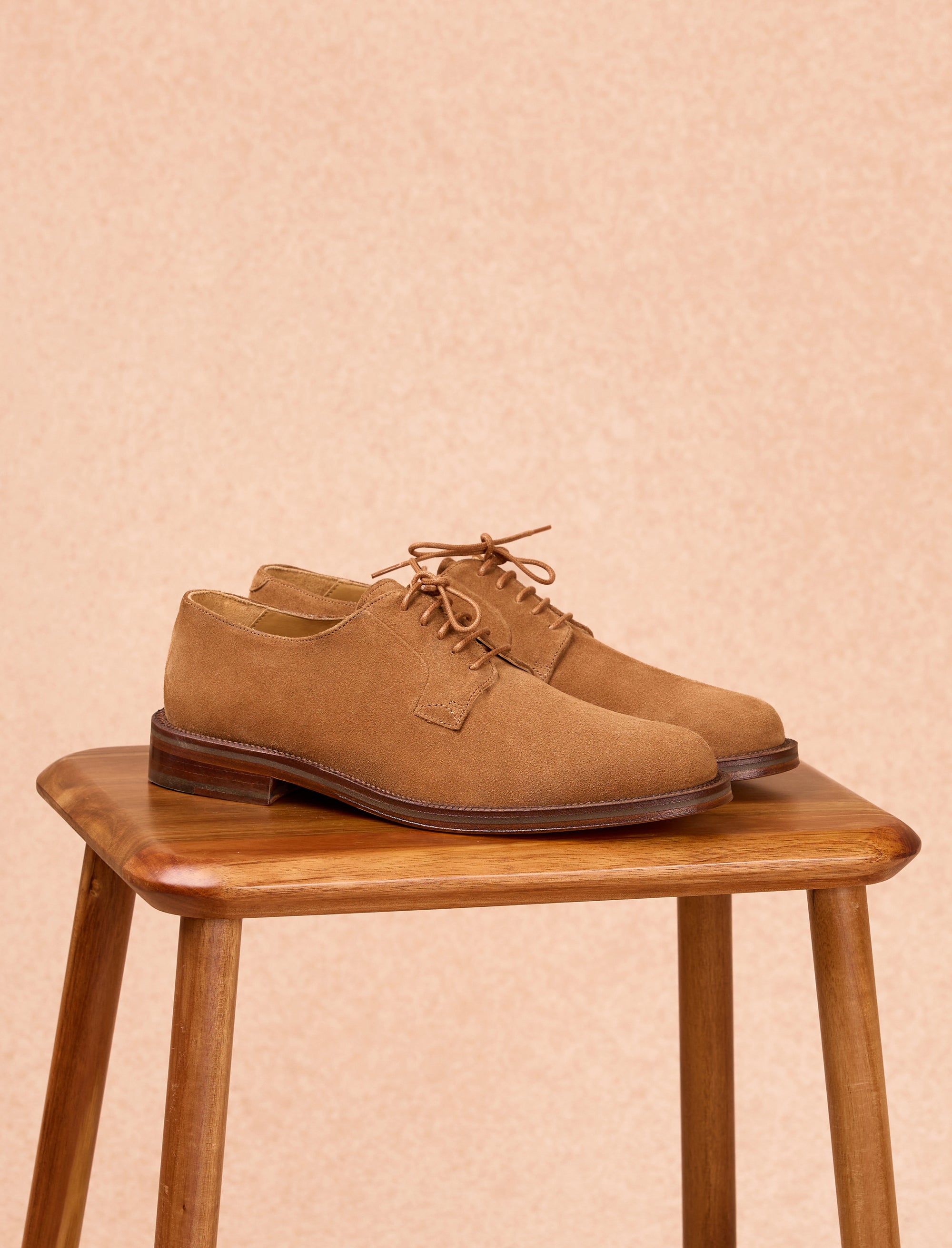 derbies en cuir daim pour homme