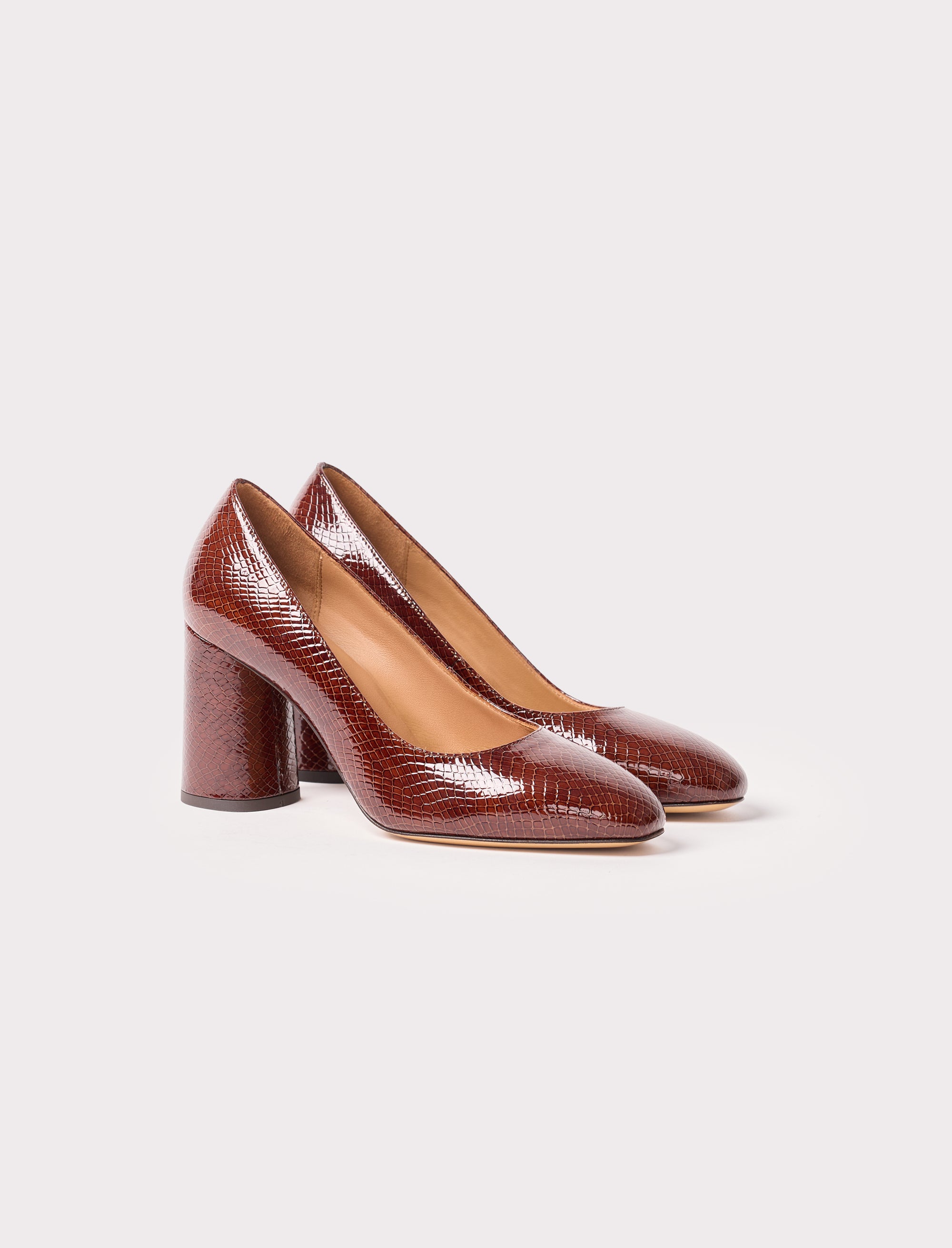 escarpins en cuir verni pour femme