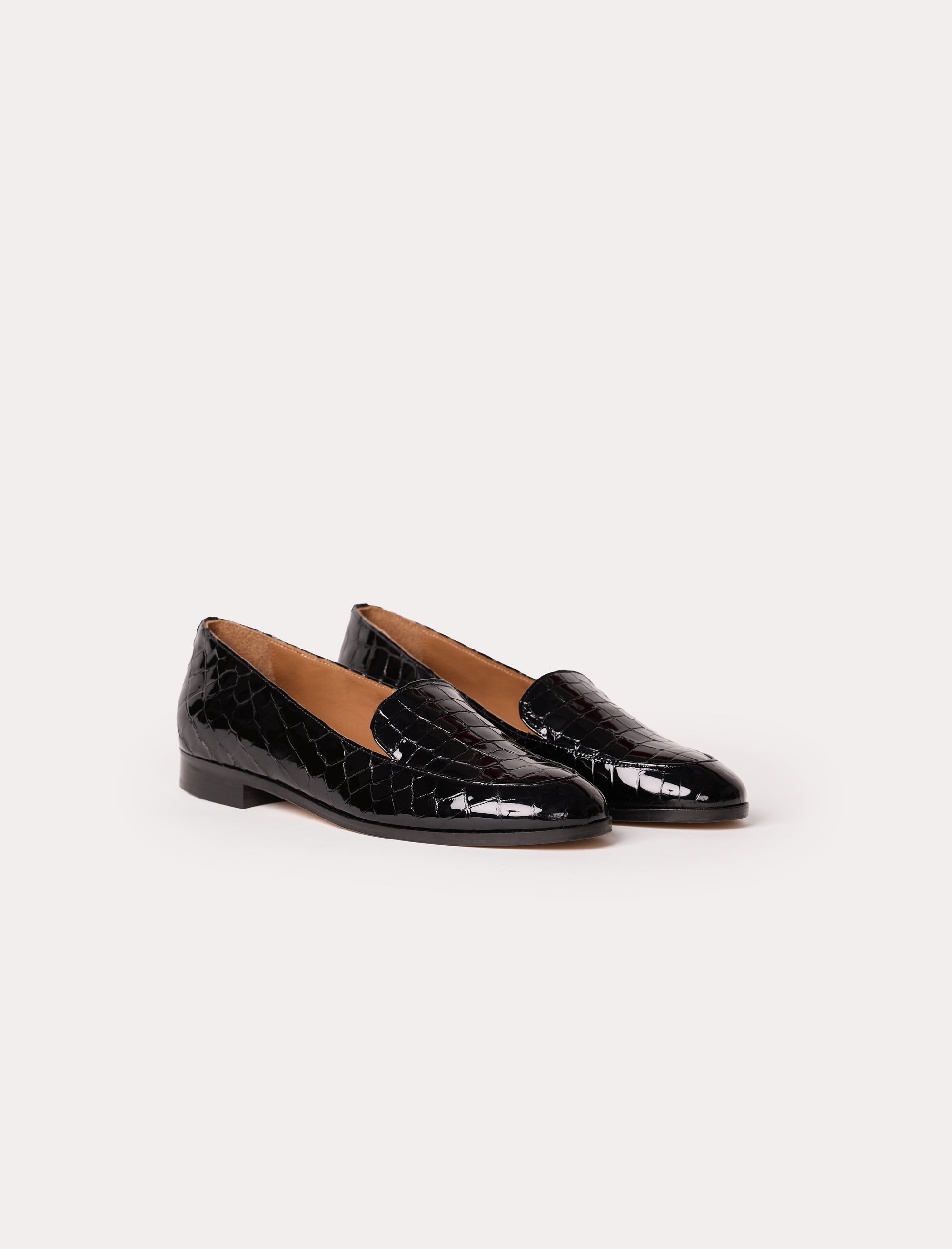 mocassins en cuir verni pour femme