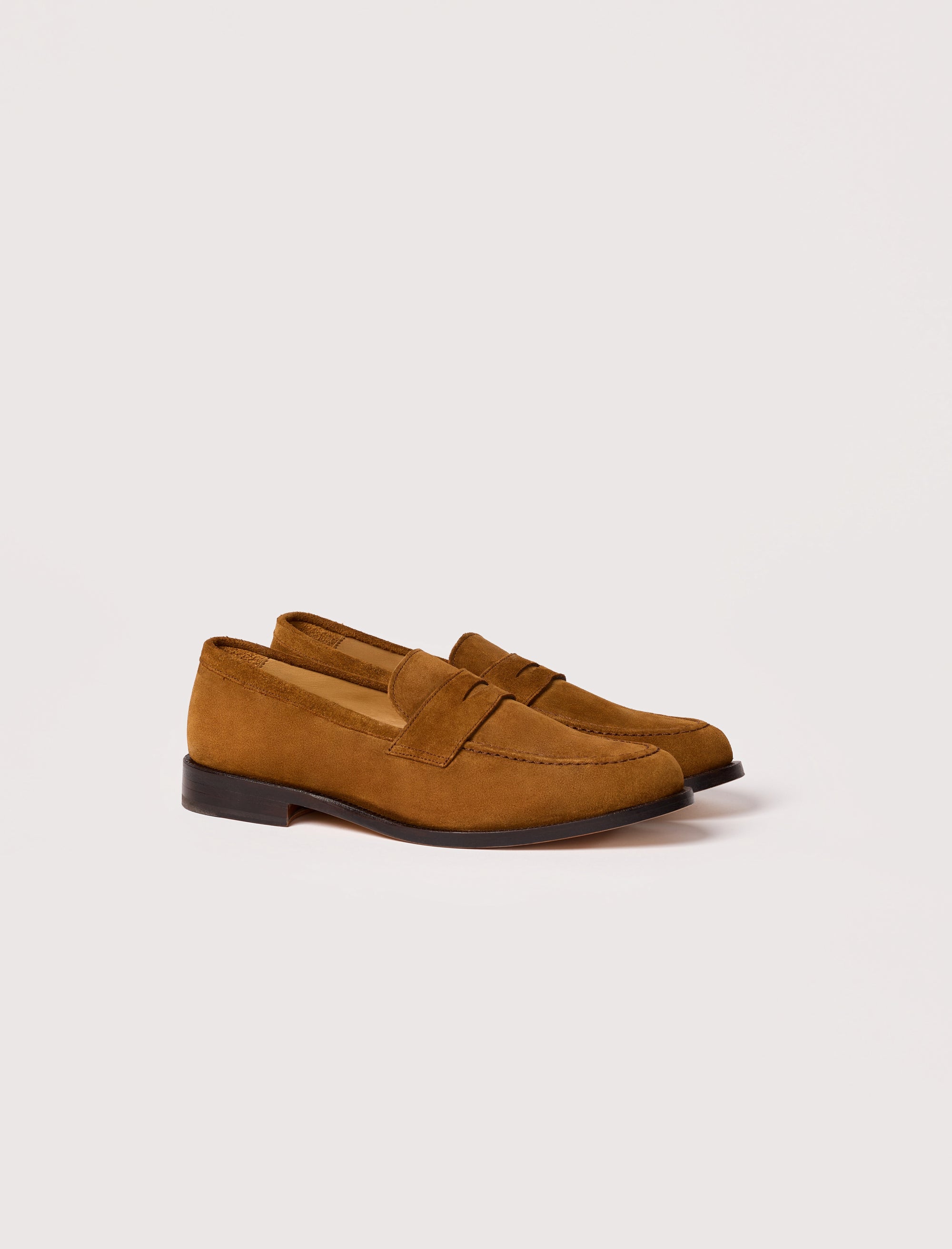 mocassins en cuir tabac pour homme