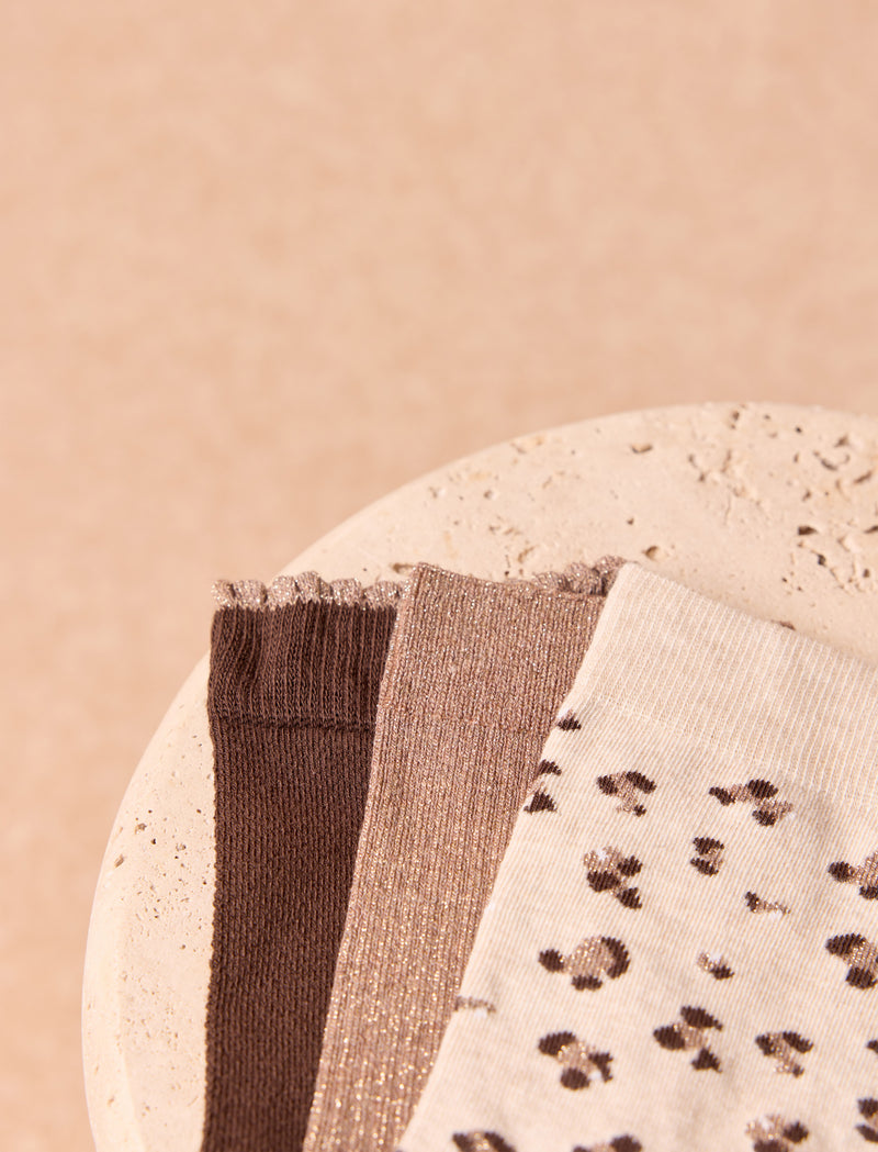 Socks pack - Leopard, brown, beige  - Image principale