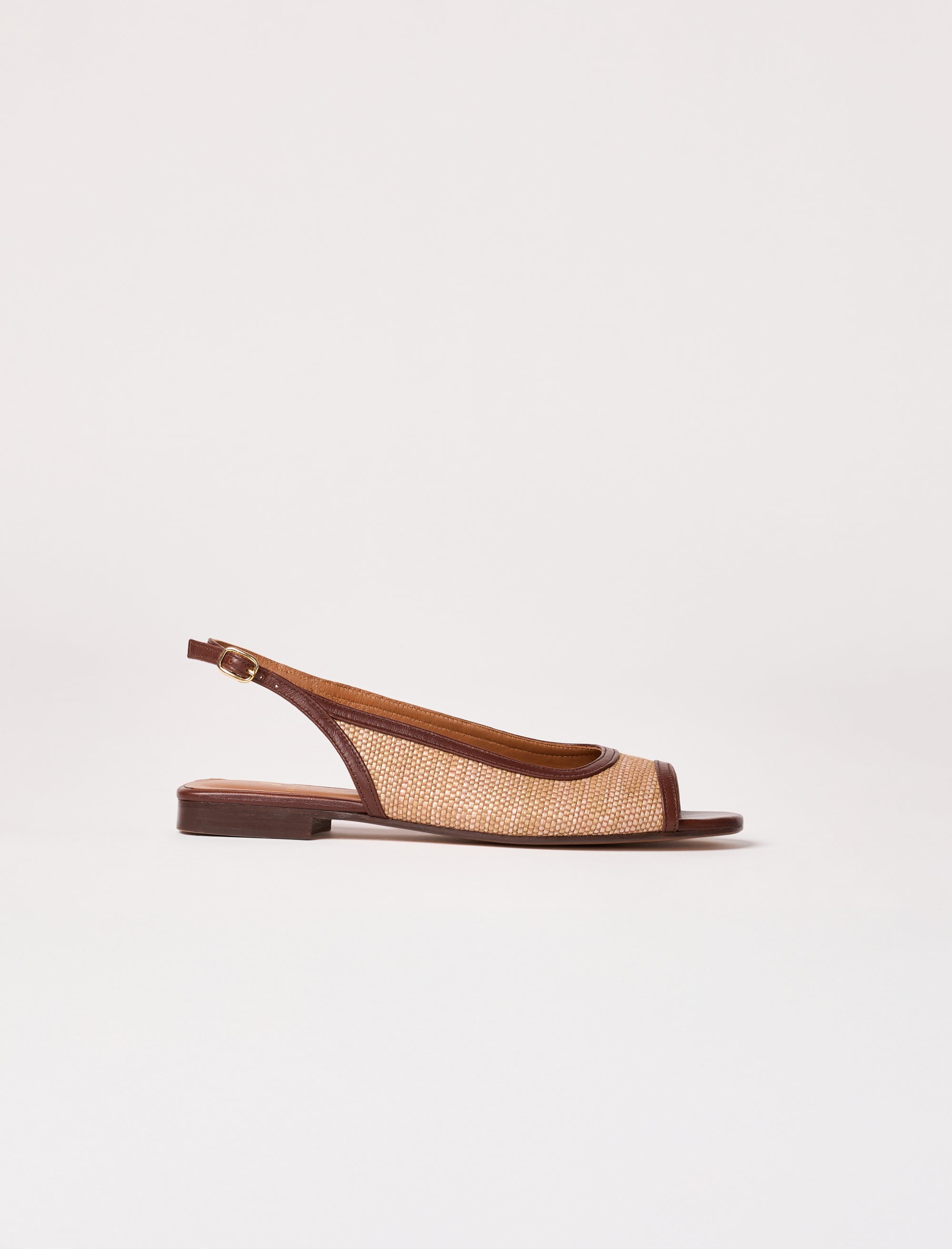 sandales plates en raphia pour femme