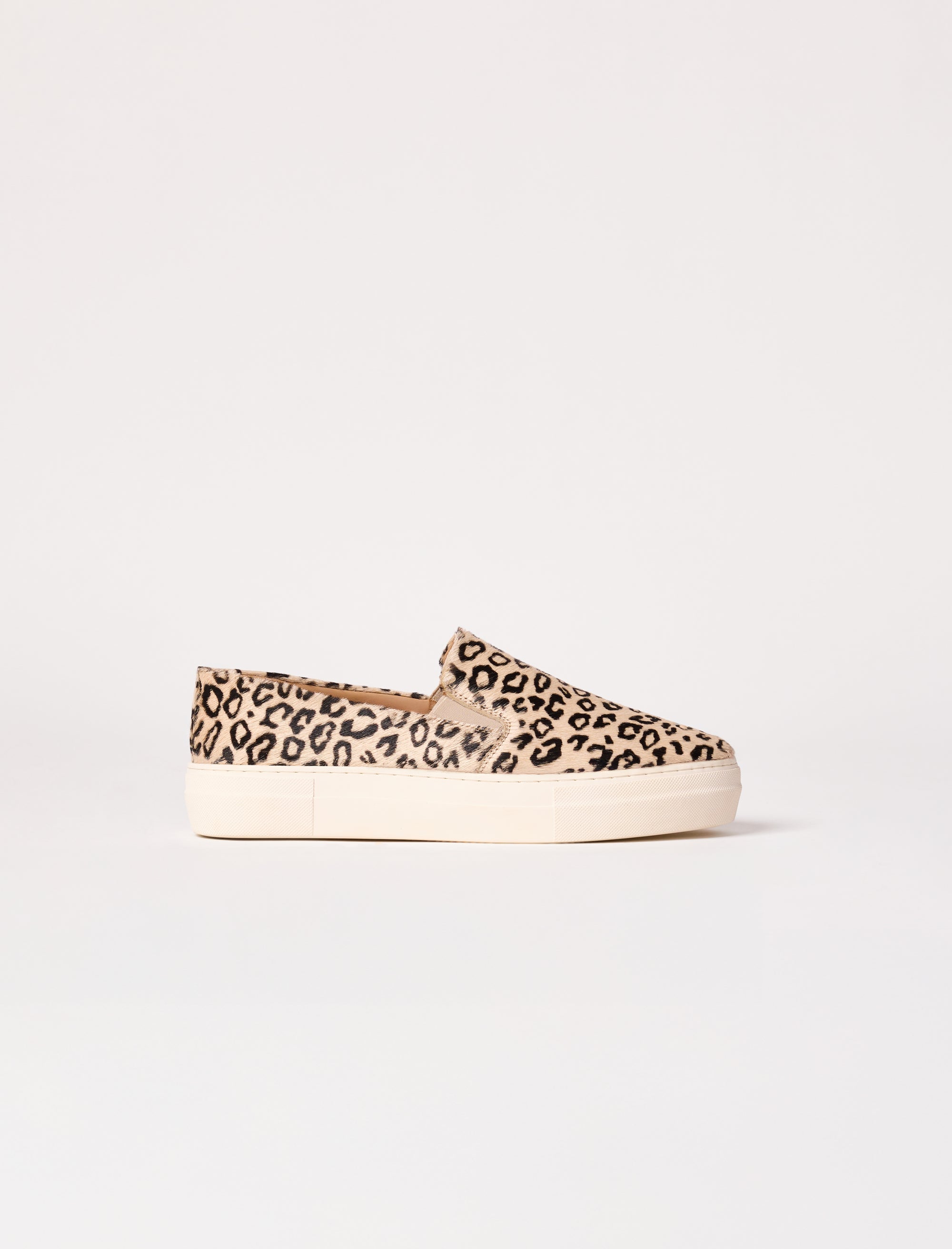 slip-on en cuir léopard pour femme