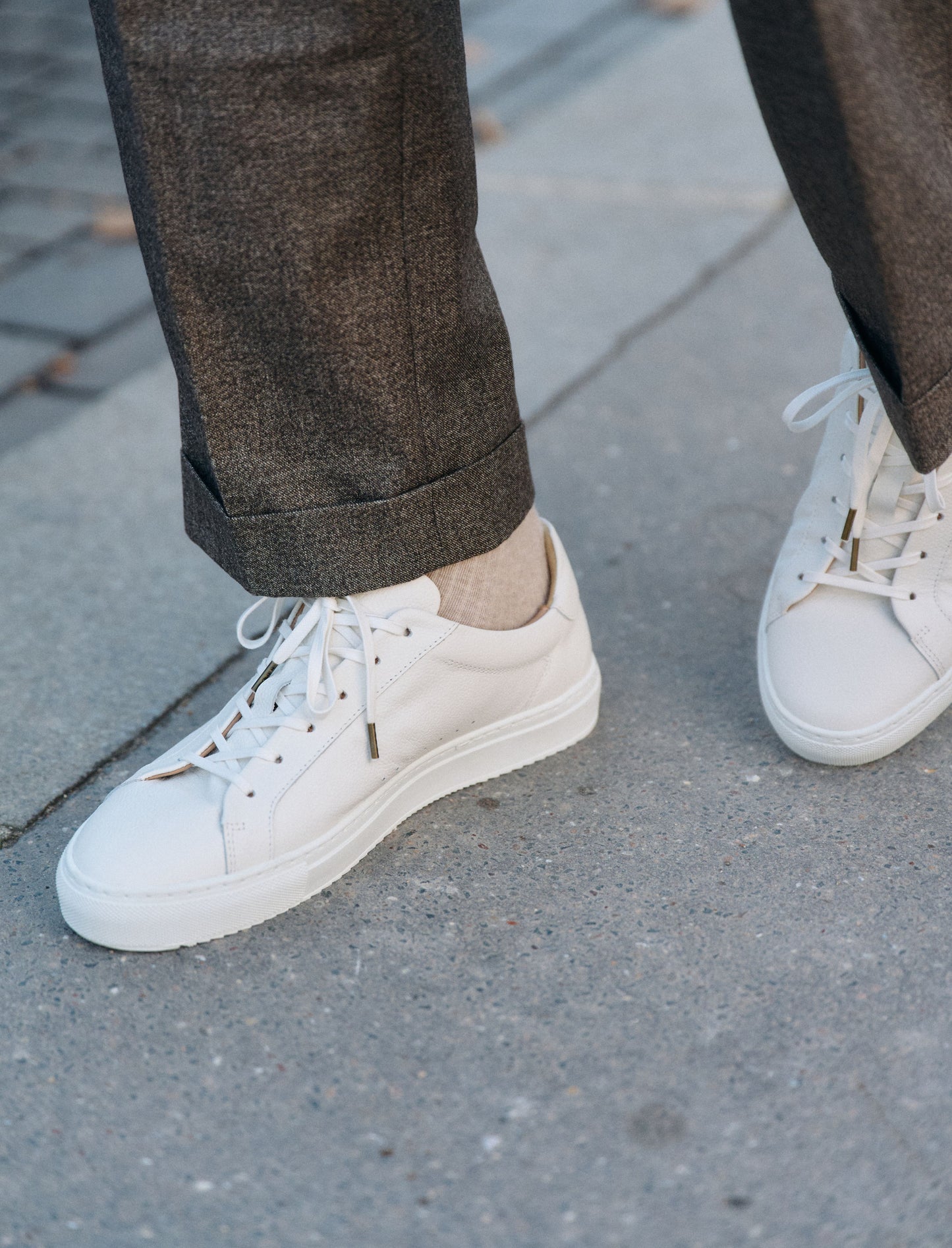 Billy V4 - Textured White Leather 