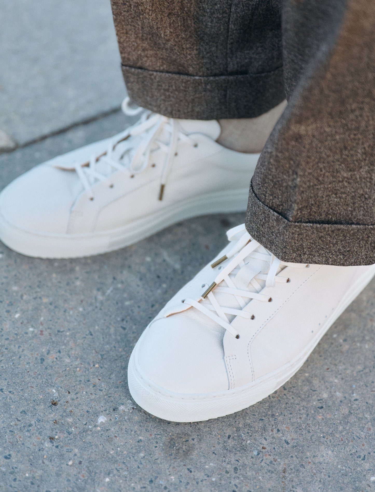 Billy V4 - Textured White Leather 