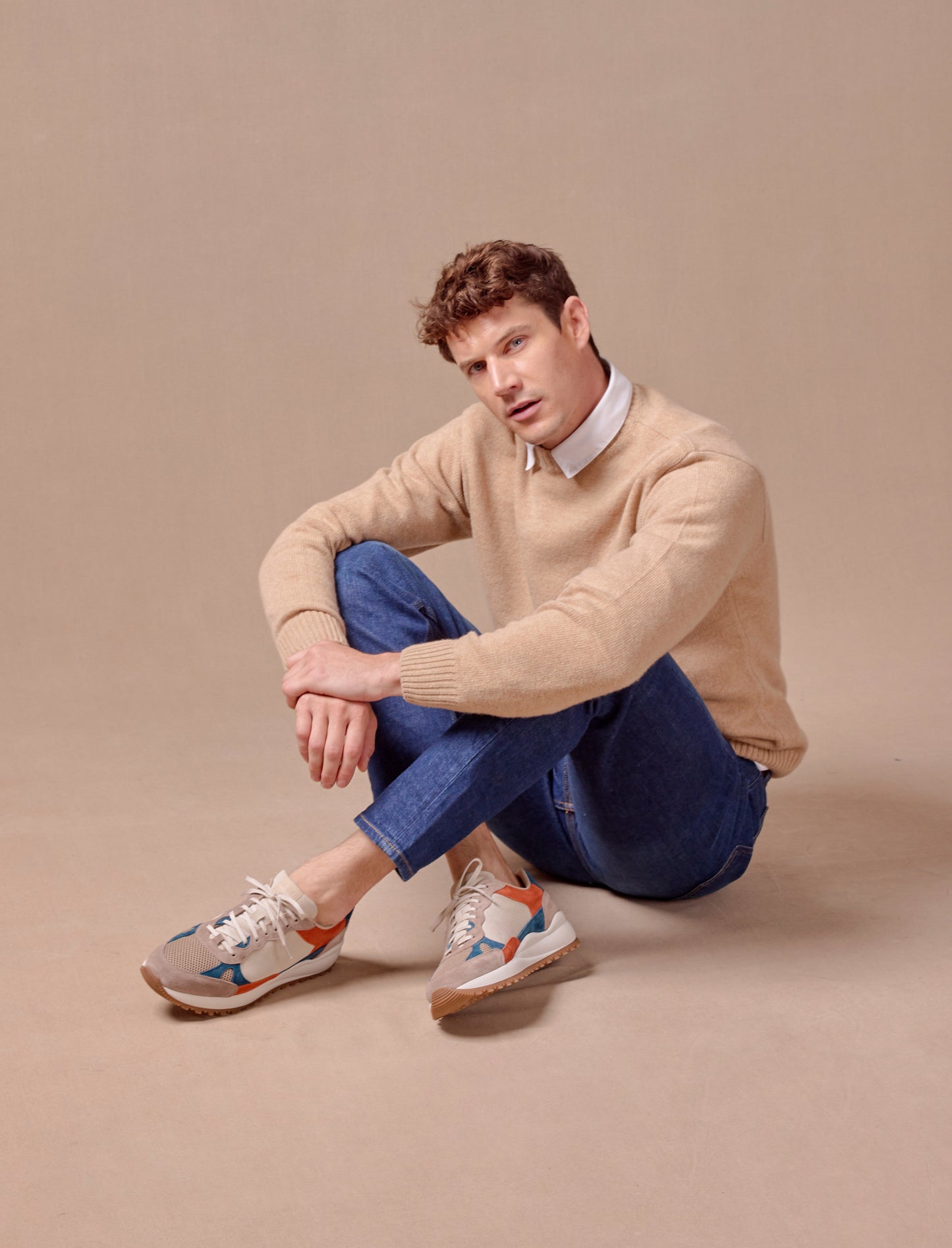 Scott - Taupe & Petrol Blue 