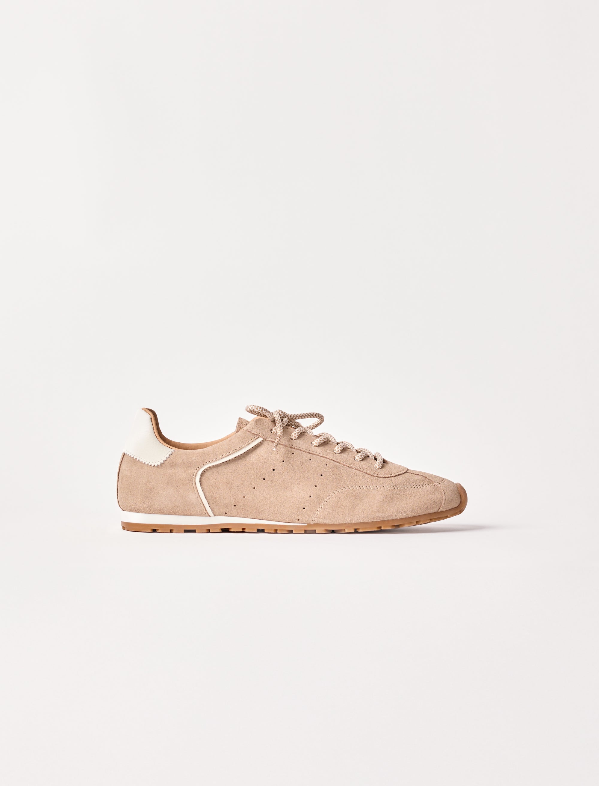 sneakers beige en cuir pour femme