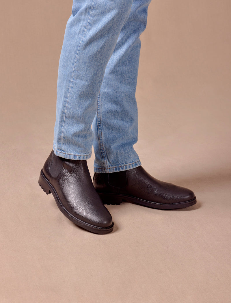Chelsea Boot Commando - Noir Grainé - Image principale
