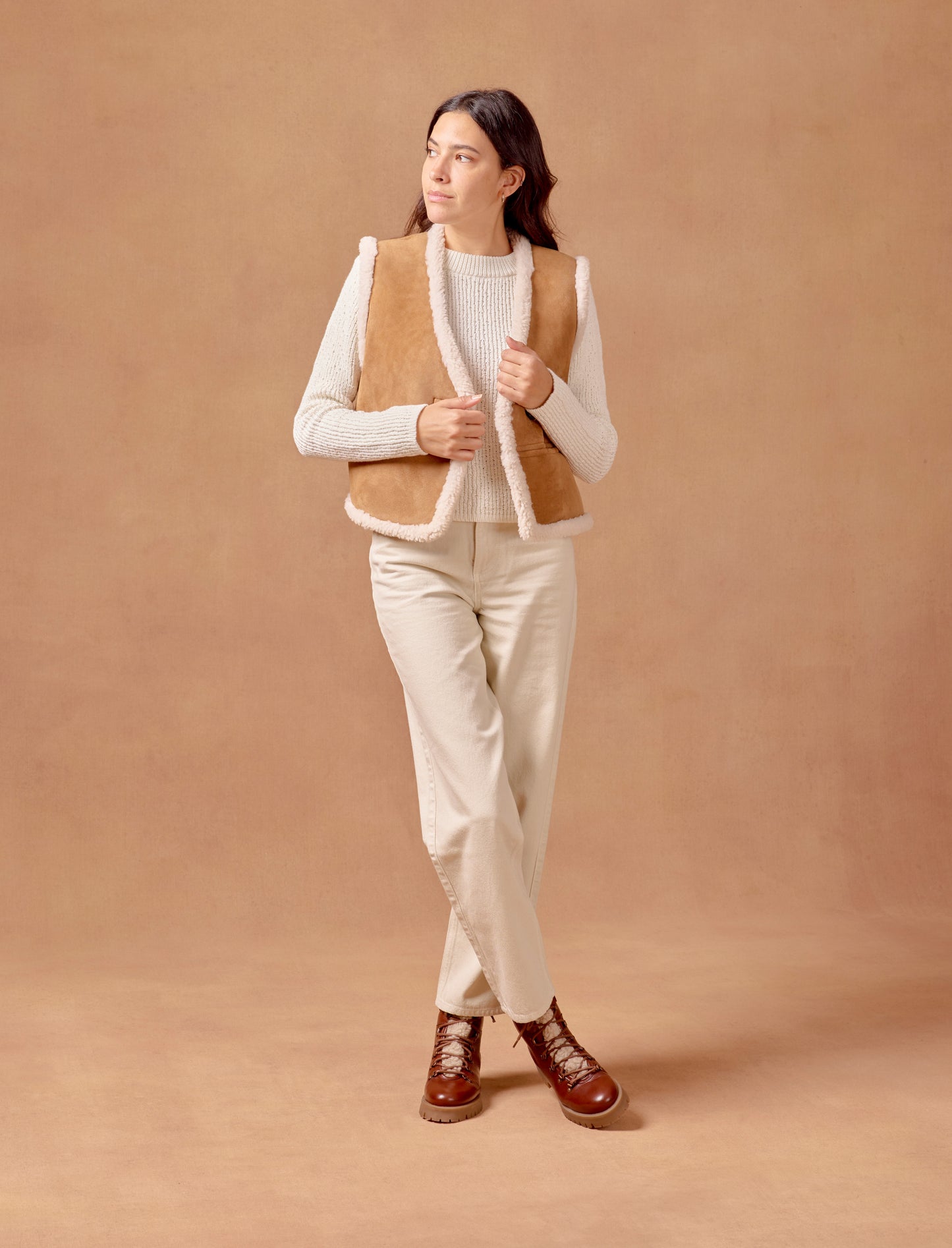 Astrid mit Futter - Cognac 