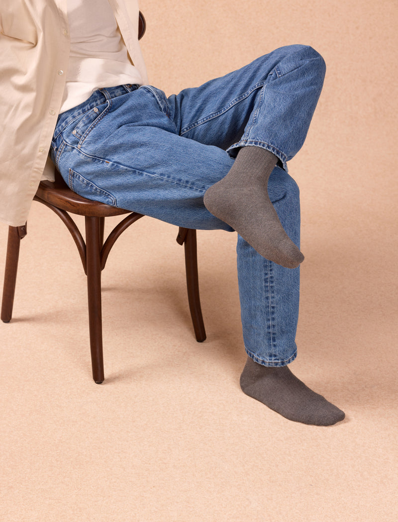 Pack chaussettes côtelées - Gris, kaki & beige - Image principale