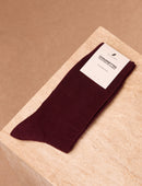 Chaussettes nid d'abeille - Bordeaux