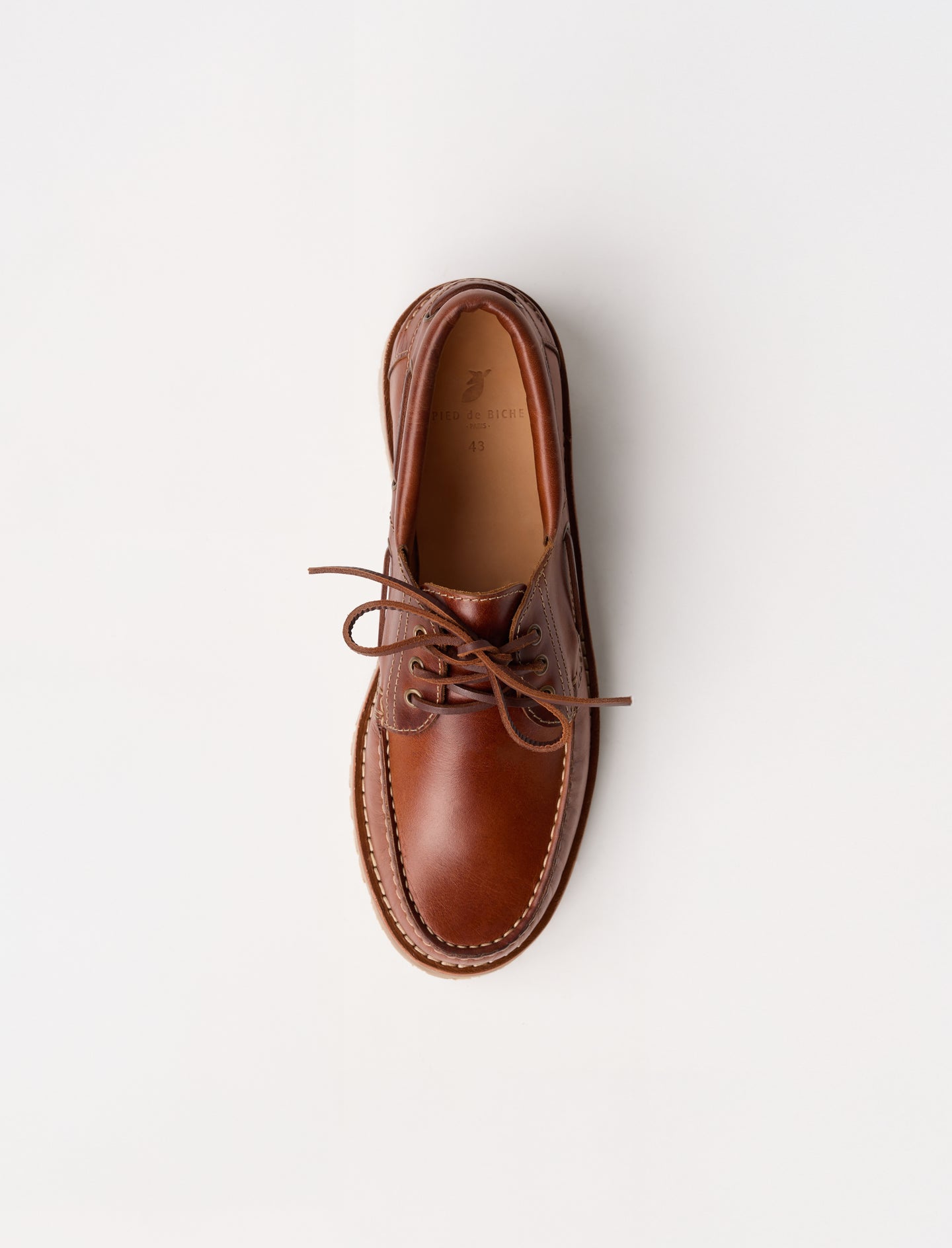 chaussures bateau en cuir pull-up pour homme