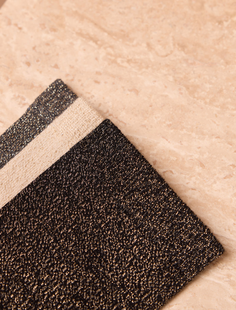 Lurex sock pack - Black, gray & gold  - Image principale