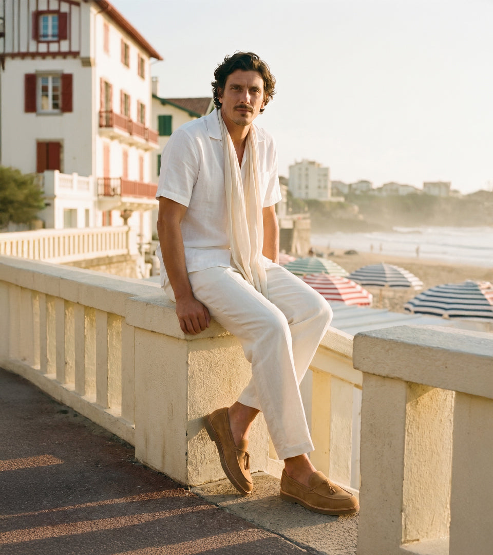 mocassins en cuir pour homme